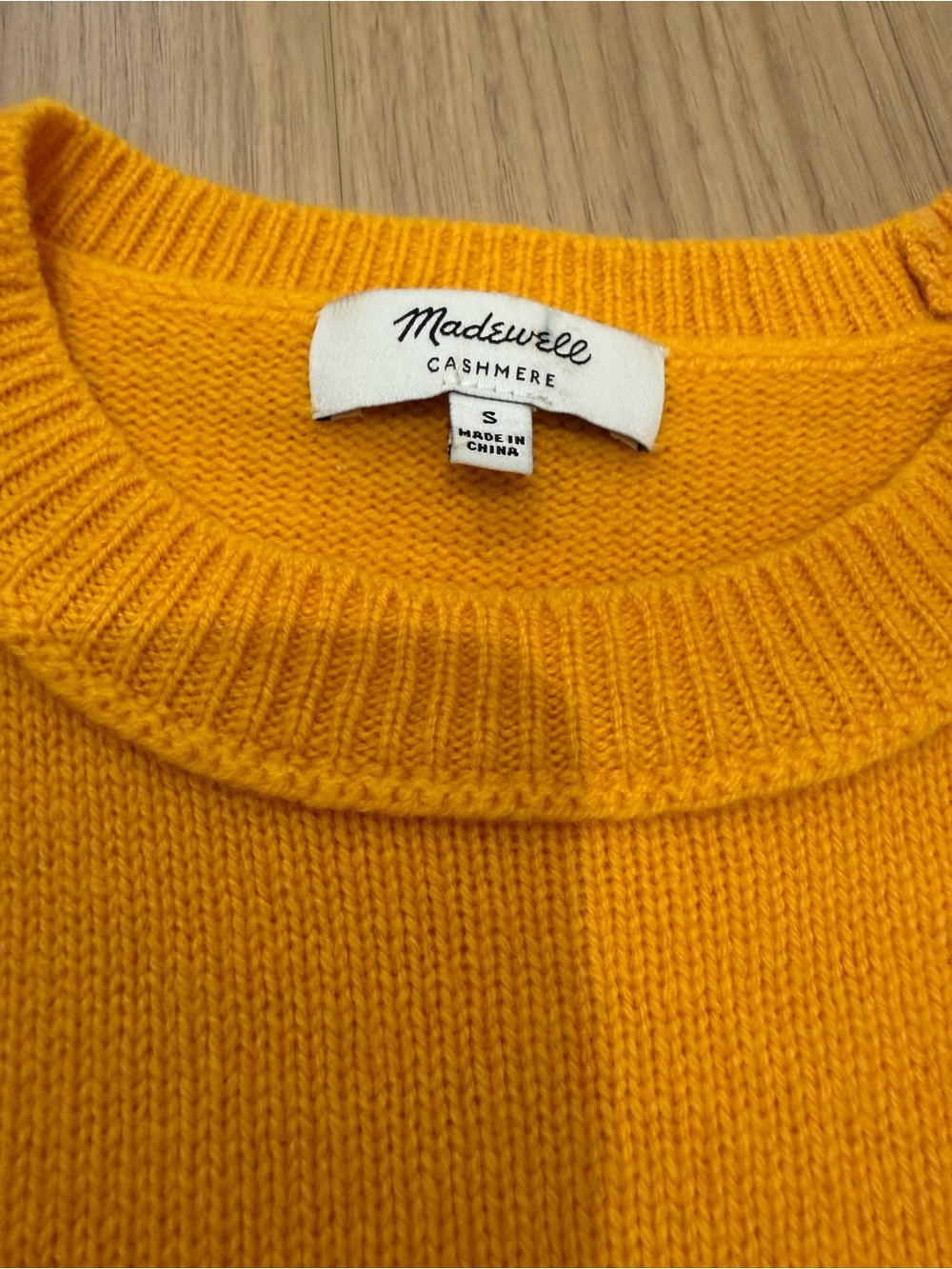 Madewell Cashmere Crewneck Short Sleeve Sweater Top - Picture 2 of 3